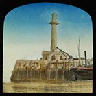  Pier and Lighhouse  hand coloured slide | Margate History